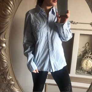 Tommy Hilfiger Blue Casual Button Down Shirt